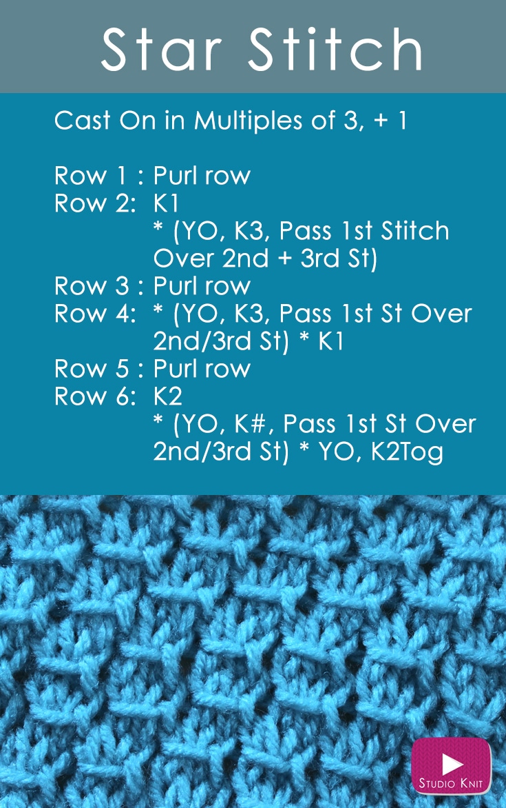 How to Knit the Star Stitch Pattern with Studio Knit