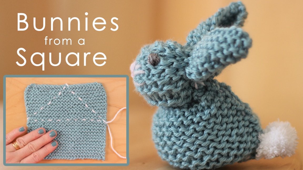 How to Knit a Bunny from a Square Studio Knit