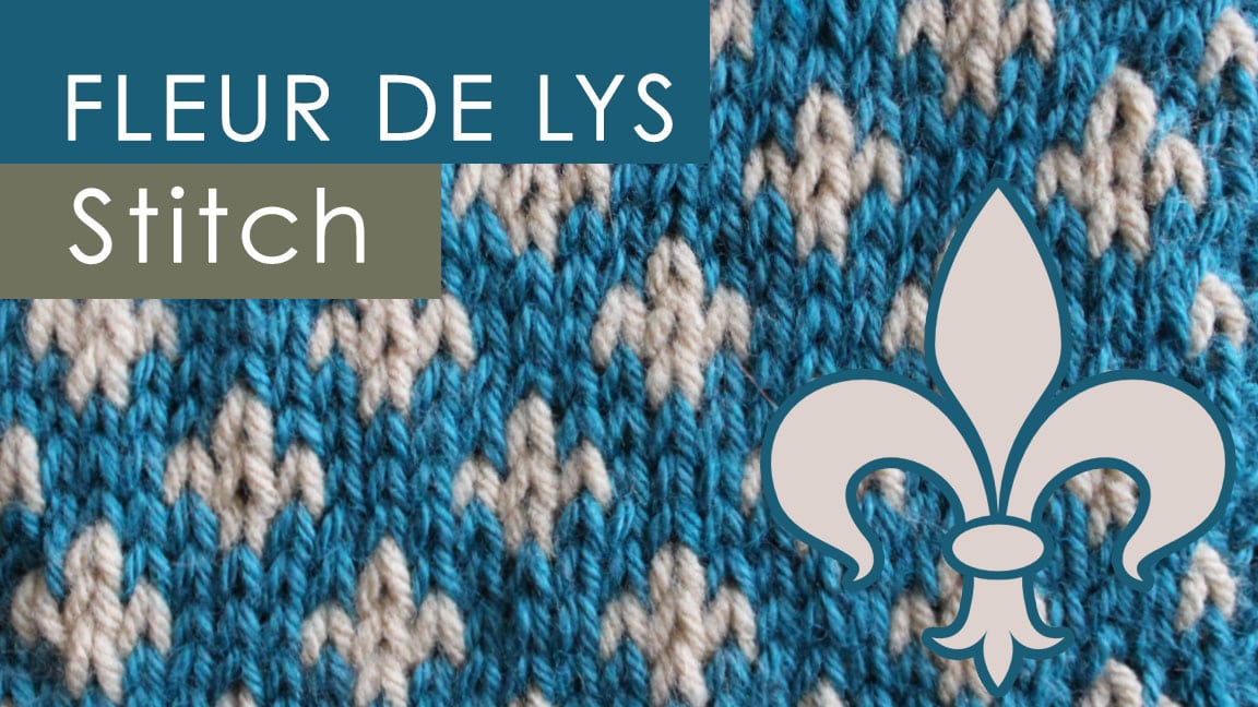 How to Knit the FLEUR DE LYS Pattern with Studio Knit | 2 Stranded Colorwork