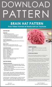 Brain Hats Science March Studio Knit