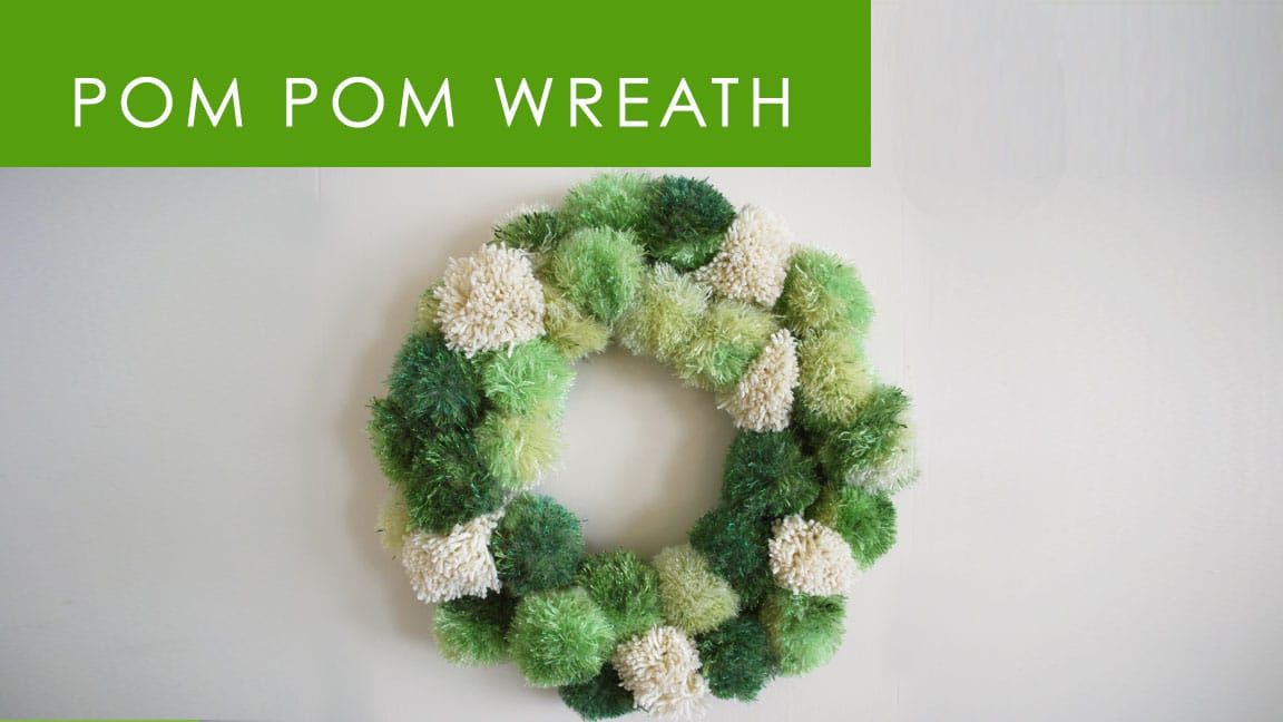 How to Make a Pom Pom Wreath