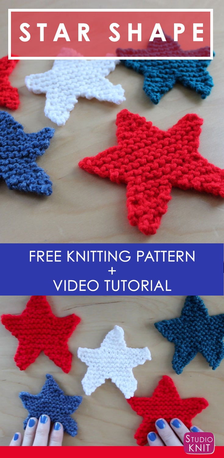How to Knit a STAR SHAPE Pattern with Video Tutorial