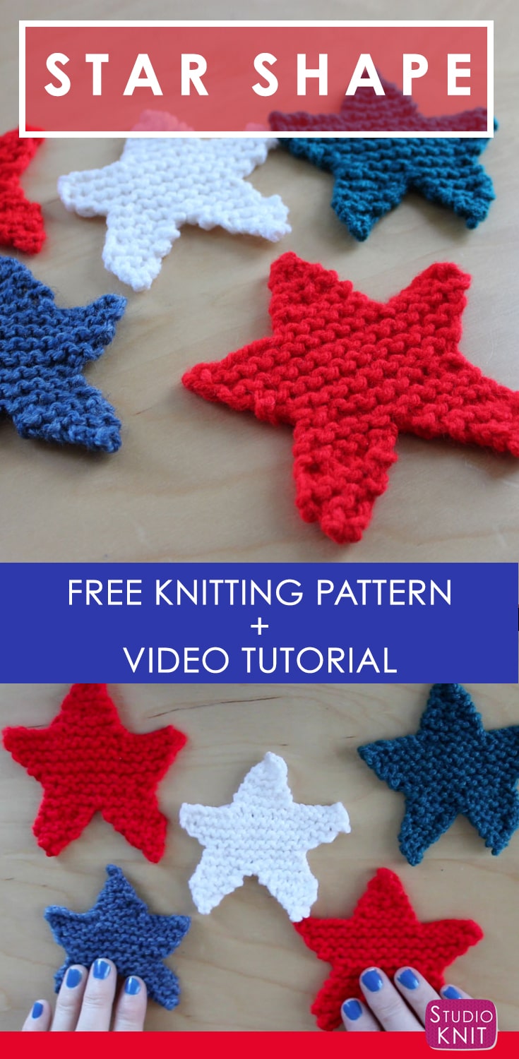 How to Knit a STAR SHAPE Pattern with Video Tutorial | Studio Knit