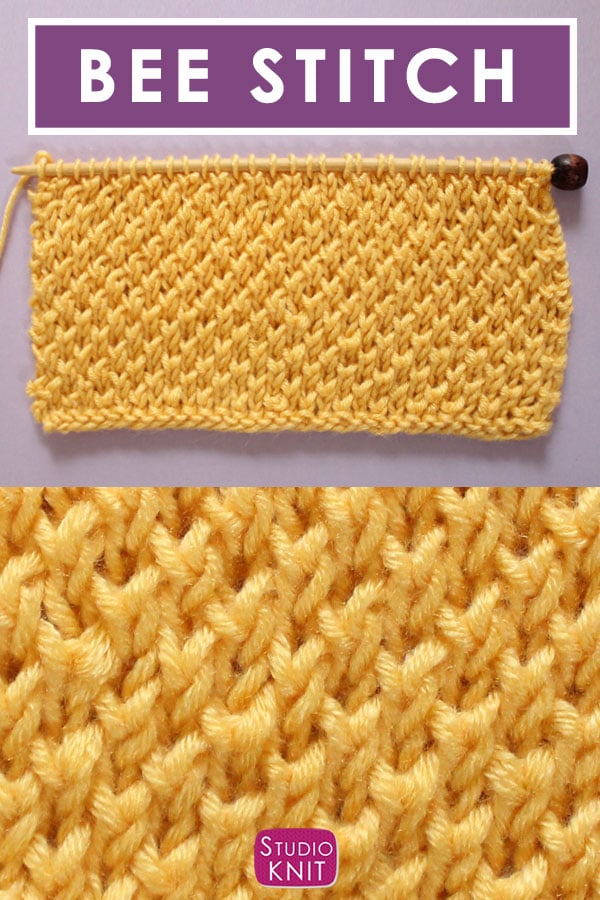 Bee Stitch Knitting Brioche Pattern Studio Knit