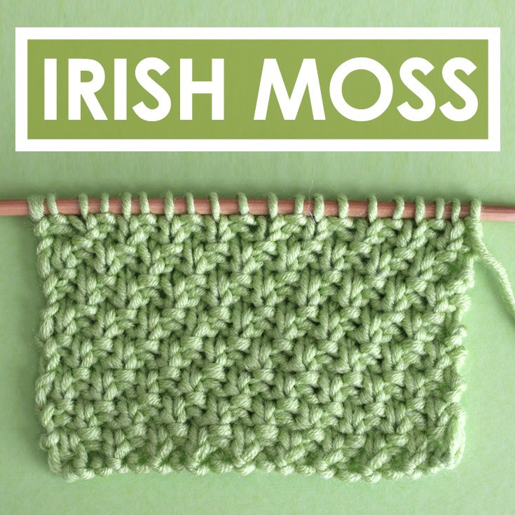 Irish Moss Stitch Knitting Pattern for Beginners Studio Knit