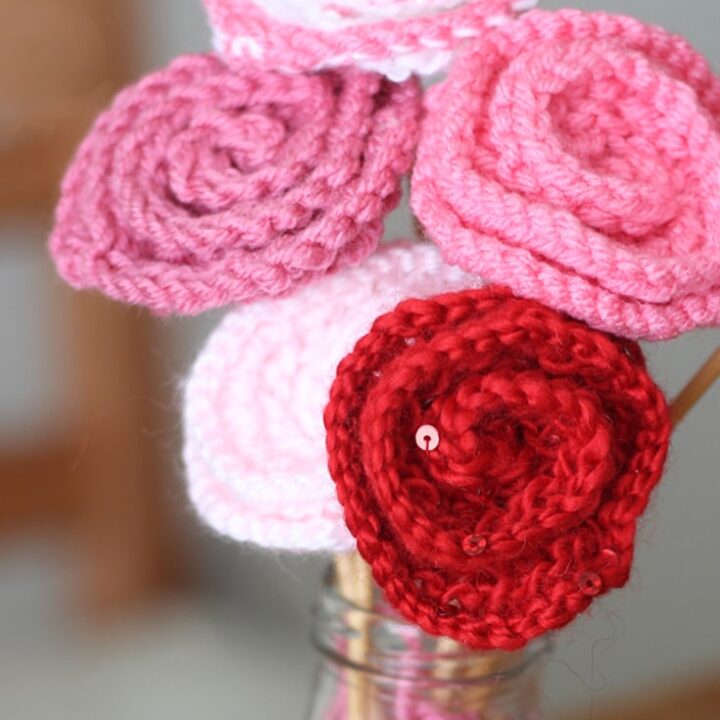 Knitted Rose Flower Pattern | Studio Knit