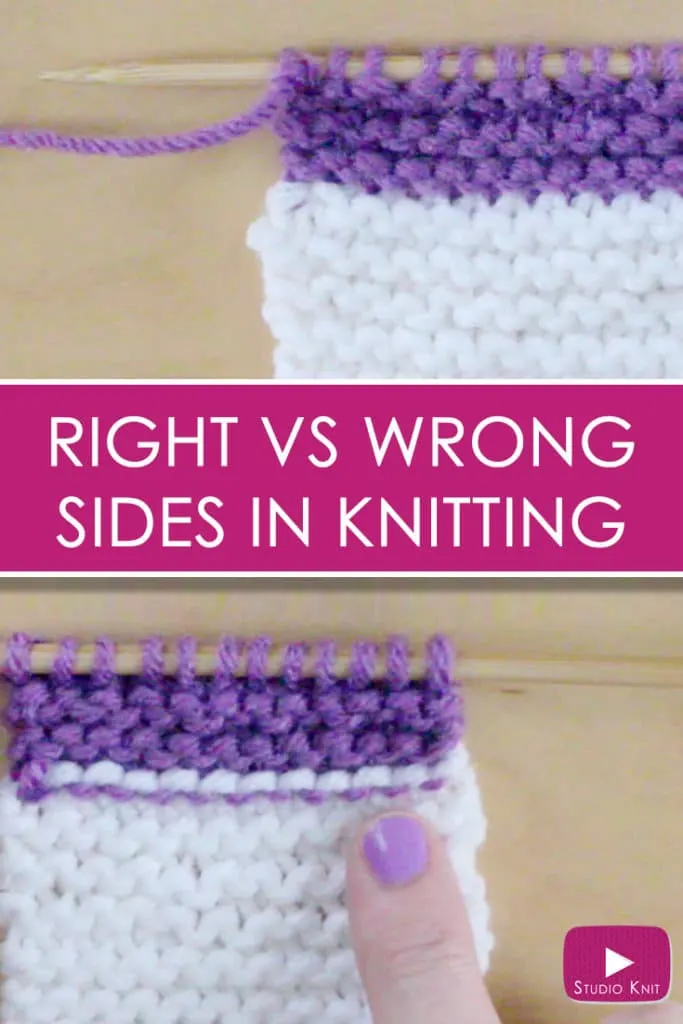 Right & Wrong Side of Knitting Studio Knit
