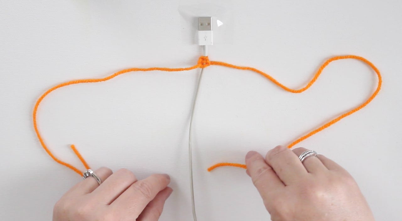 Phone Cord DIY Yarn Wrapped Chinese Ladder Craft with Studio Knit