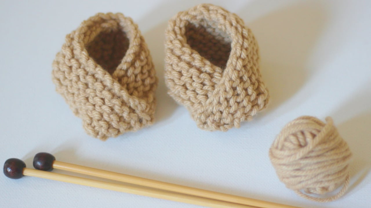 Baby Booties Free Knitting Pattern With Video Tutorial