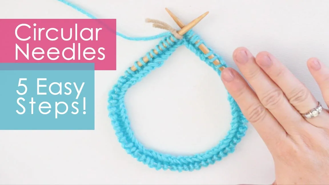 How to Knit on Circular Needles in 5 Easy Steps for Beginning Knitters with Studio Knit | Watch Free Knitting Video Tutorial