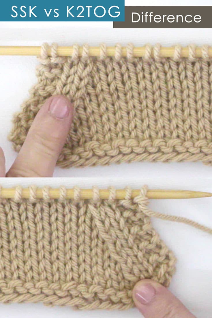 SSK + K2Tog Knitting Technique Decrease Differences with Studio Knit