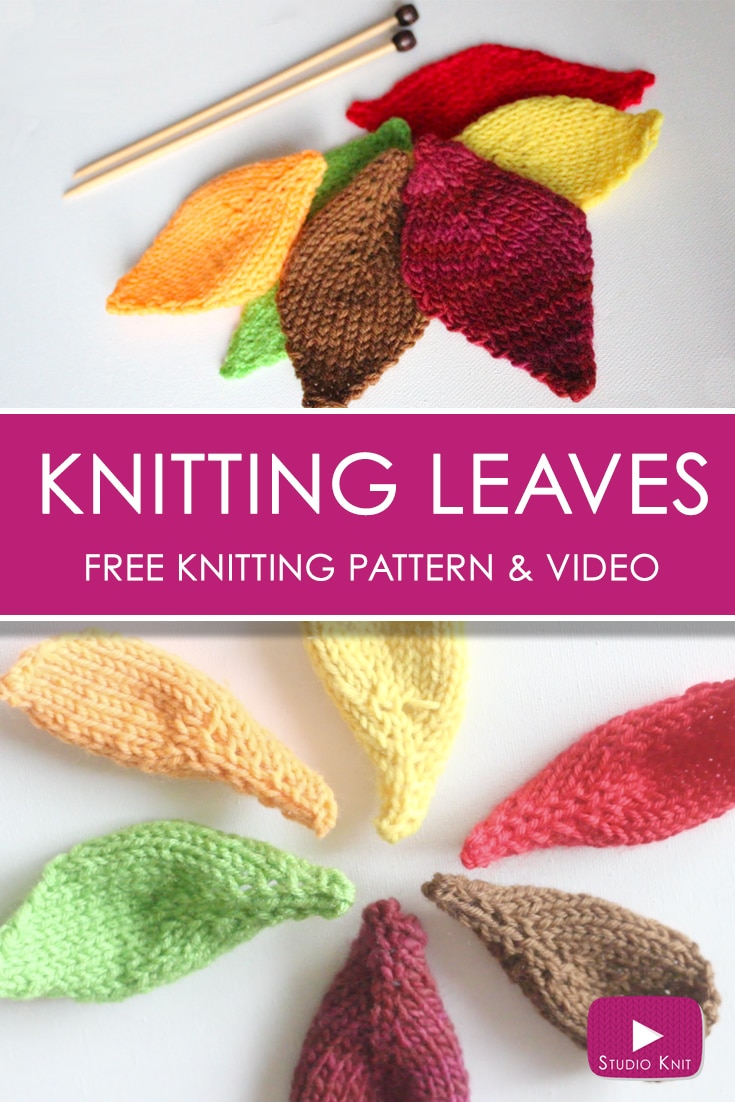 How To Knit A Leaf Shape Knitting Pattern Studio Knit