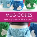 Knitted Coffee Cozy Sweaters: Free Pattern by Studio Knit