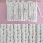 1X1 Rib Stitch Knit Pattern for Beginning Knitters with Video Tutorial by Studio Knit