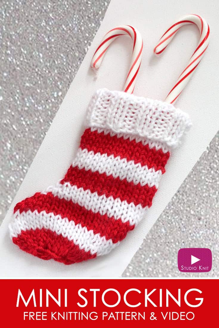 Mini Christmas Stocking Knitting Pattern Studio Knit