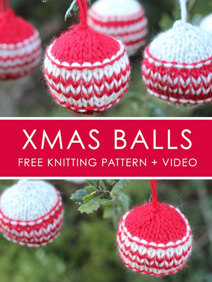 Knitted Christmas Ball Ornaments Pattern Studio Knit