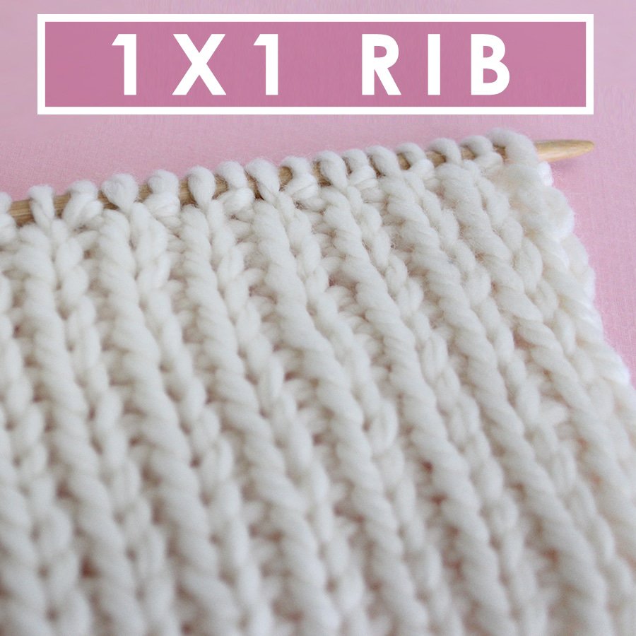 1x1 Rib Knit Stitch Pattern with Video Tutorial | Studio Knit
