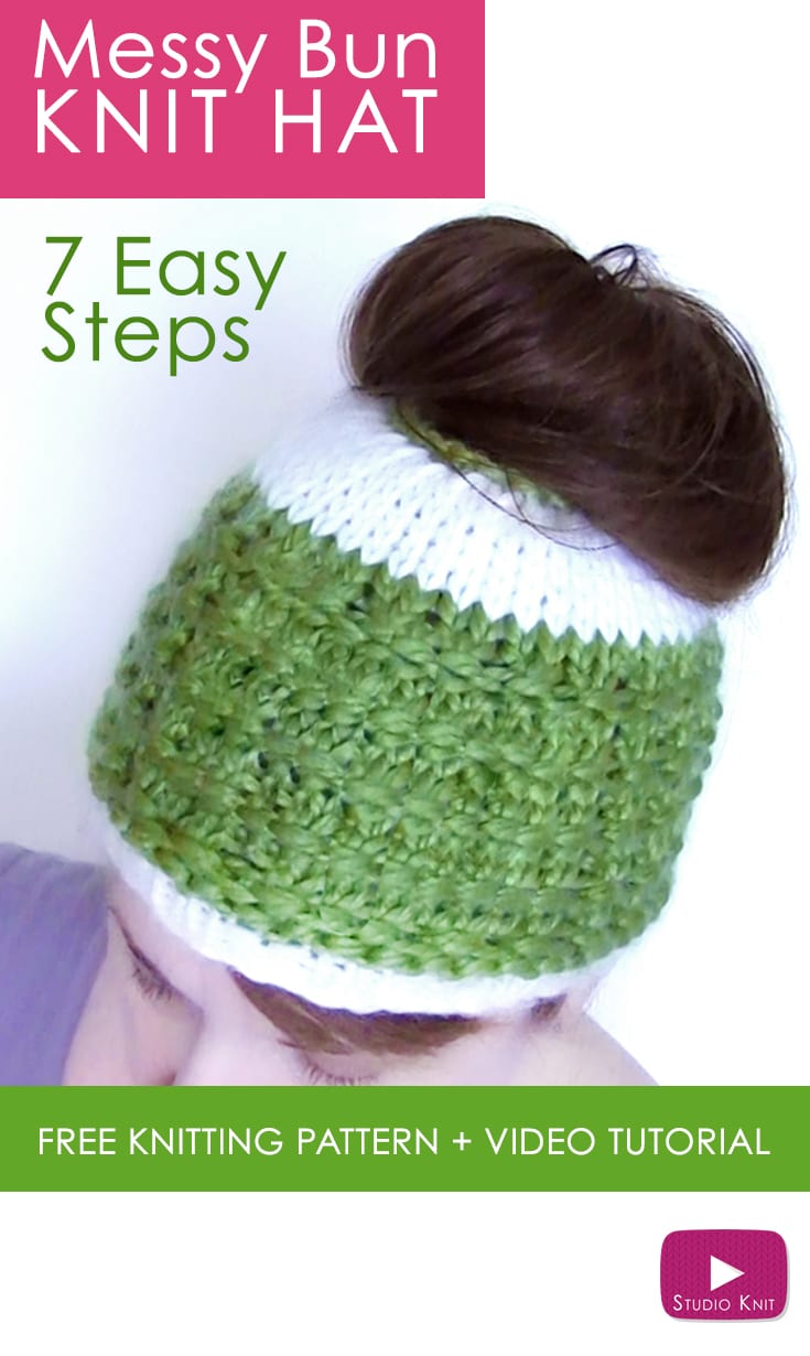 How To Knit A Messy Bun Hat Pattern In 7 Easy Steps With