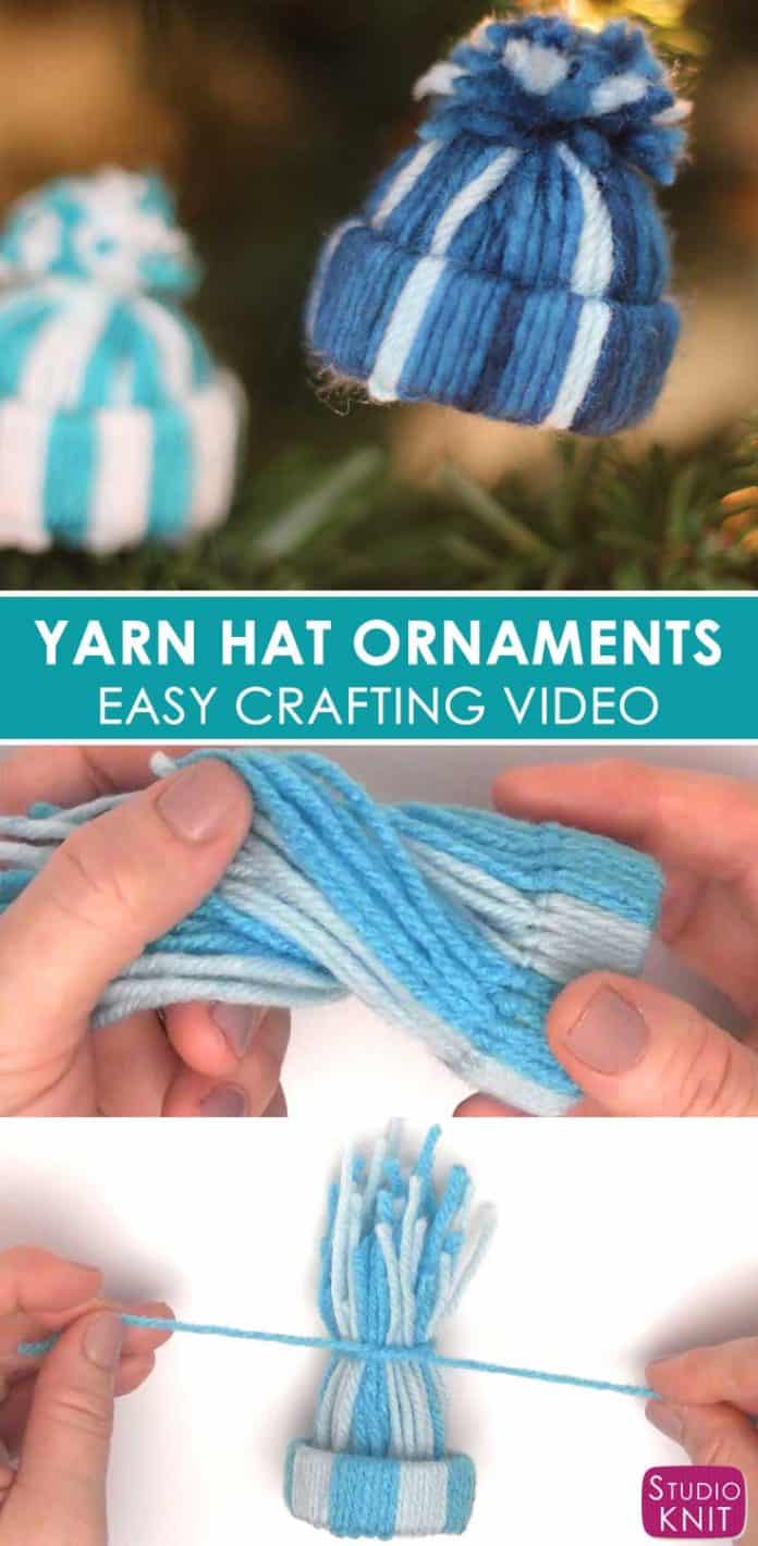 Yarn Hat Ornaments Christmas Craft Studio Knit