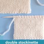Double Stockinette Knit Stitch Pattern by Studio Knit