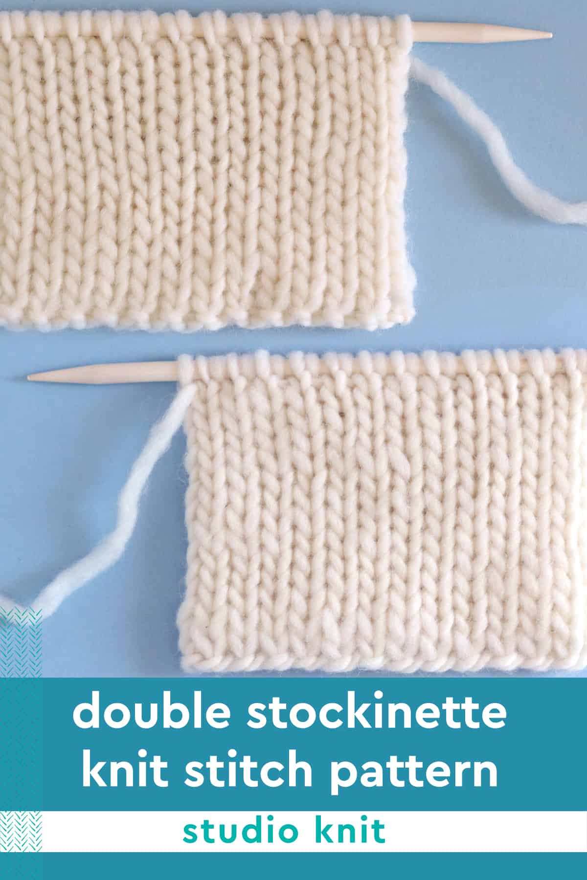 Double Stitch Knitting Pattern Studio Knit