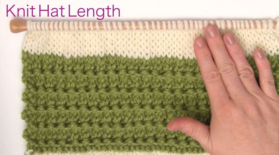 Knit Hat Length. How to Knit a Messy Bun Hat Beanie Ponytails in 7 Easy Steps. Free Pattern + Video Tutorial by Studio Knit.