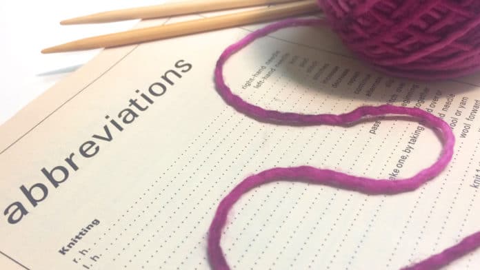 Knitting Abbreviations Stitch Glossary Studio Knit