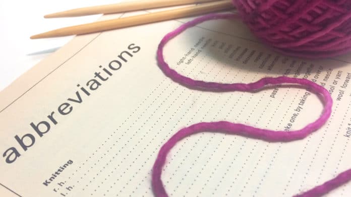 Knitting Abbreviations + Stitch Glossary Studio Knit