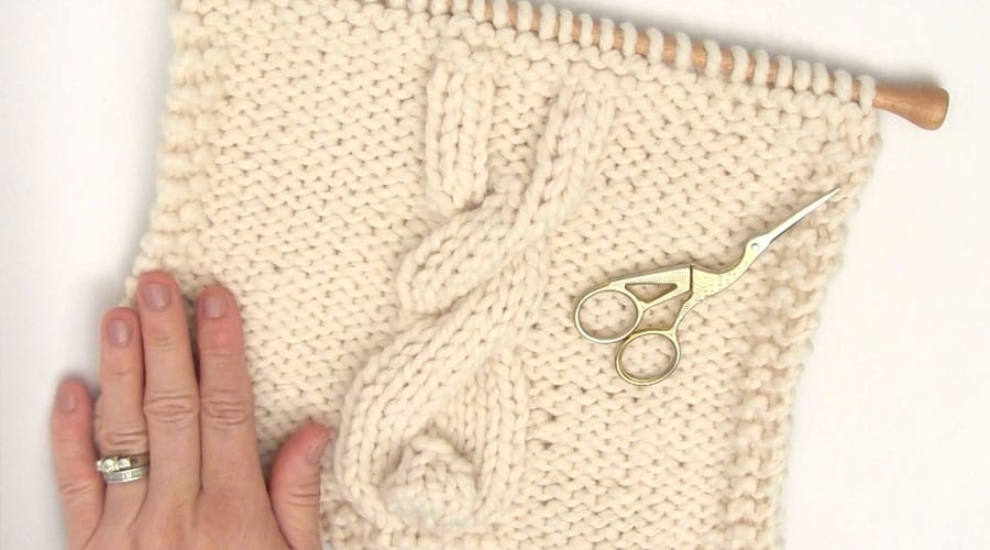 Download Bunny Cable Knit Stitch Pattern with Video Tutorial | Studio Knit