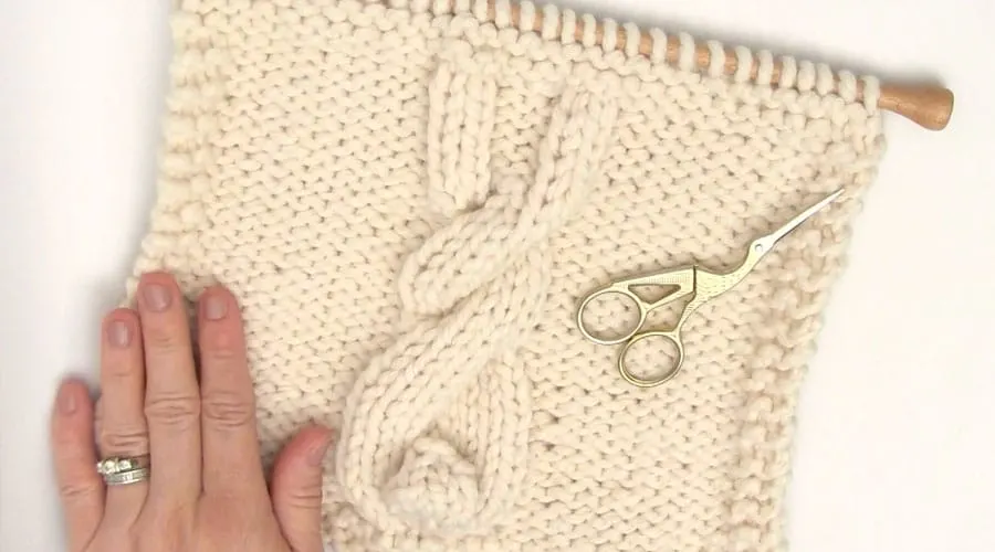 Bunny Cable Knit Stitch Pattern by Studio Knit