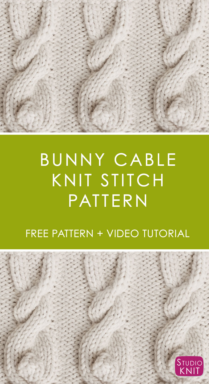 Easy Bunny Cable Knitting Pattern Studio Knit Easy Bunny Cable Knitting Pattern Studio Knit
