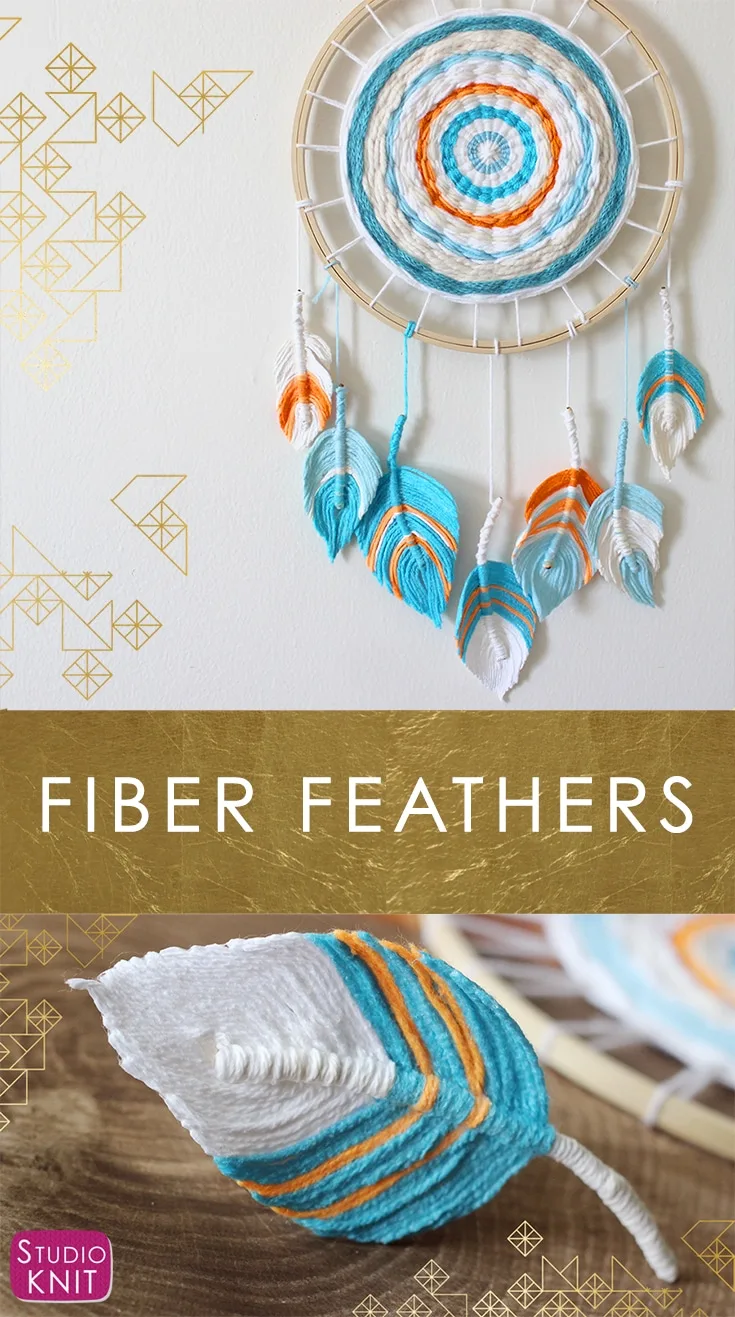 FIBER FEATHERS - A Fun Boho DIY Craft Everyone Can Make! Learn how to craft this easy project with Studio Knit.