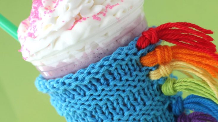 How to Knit a Unicorn Drink Cozy Pattern with Video Tutorial