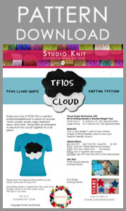 TFIOS Cloud Shape knitting pattern.