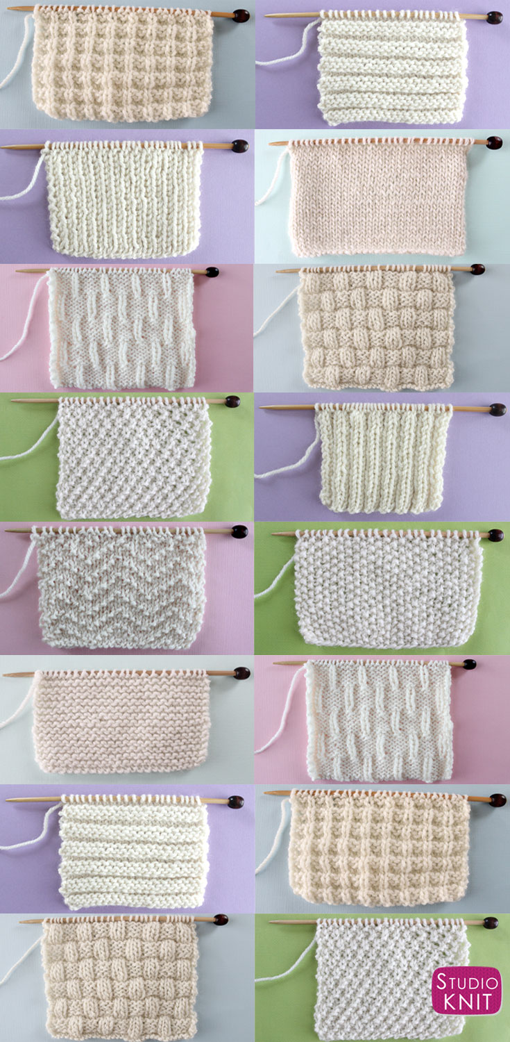 Knit Stitch Patterns For Absolute Beginning Knitters Studio Knit