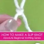 Learn How to Make a SLIP KNOT in the Absolute Beginner Knitting Series by Studio Knit