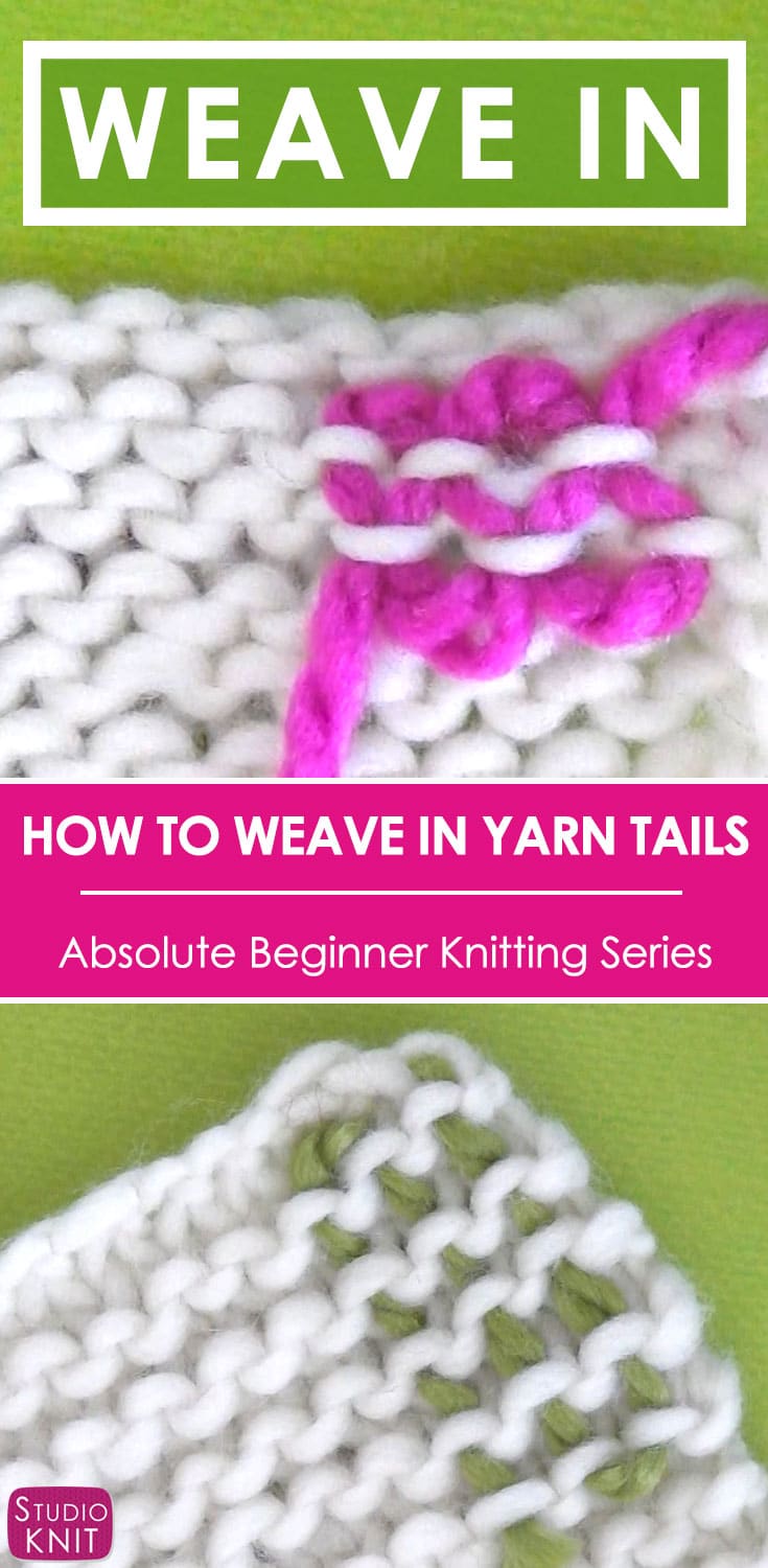 How to Weave In Ends Knitting Technique Studio Knit