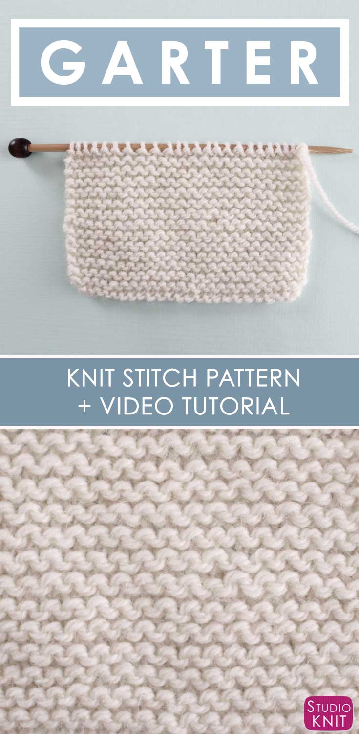 Garter Stitch Knitting Pattern for Beginners Studio Knit