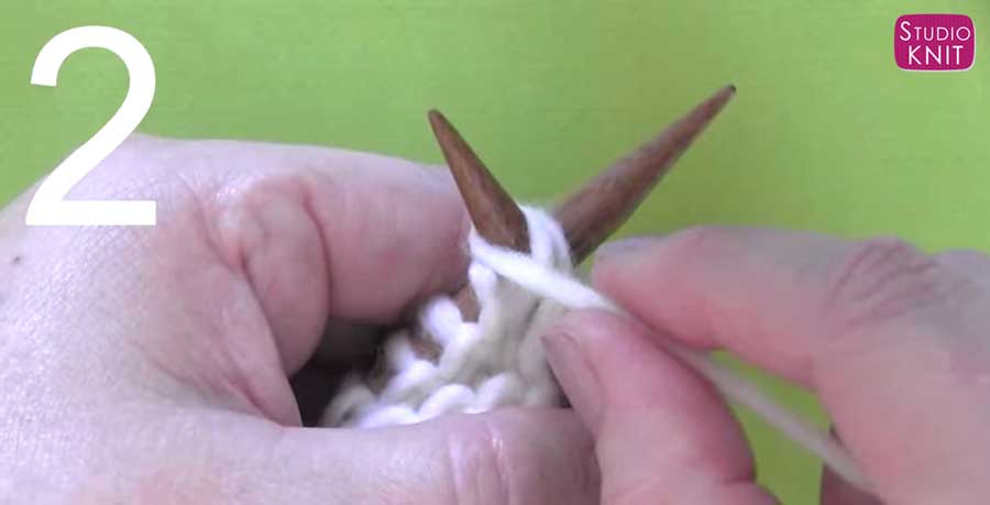 How to Purl Stitch: Step 2