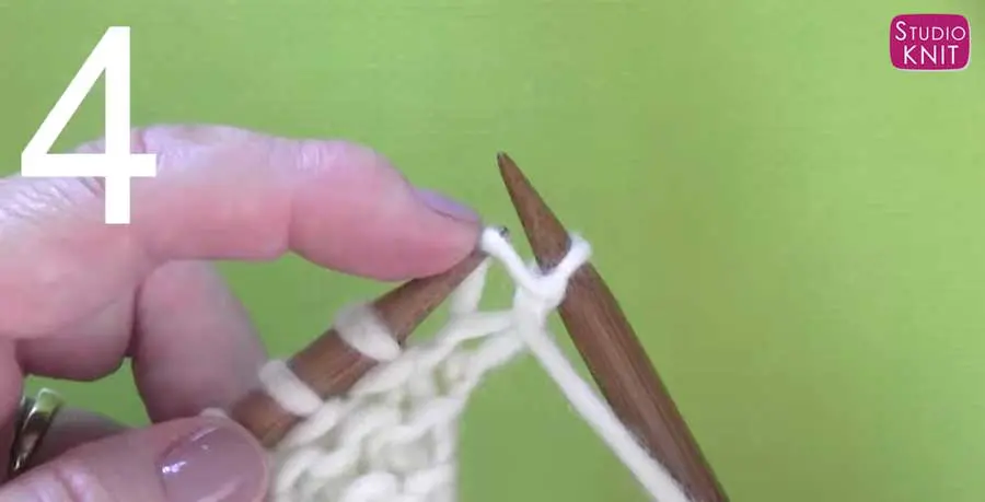 How to Purl Stitch: Step 4