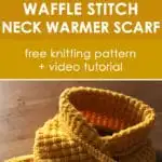 Learn how to knit this fashionable knitted scarf with free knitting pattern and video tutorial by Studio Knit.