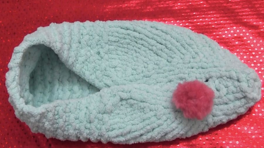 Froze Toes Knitted Slippers for Miranda Sings of Haters Back Off by Studio Knit.