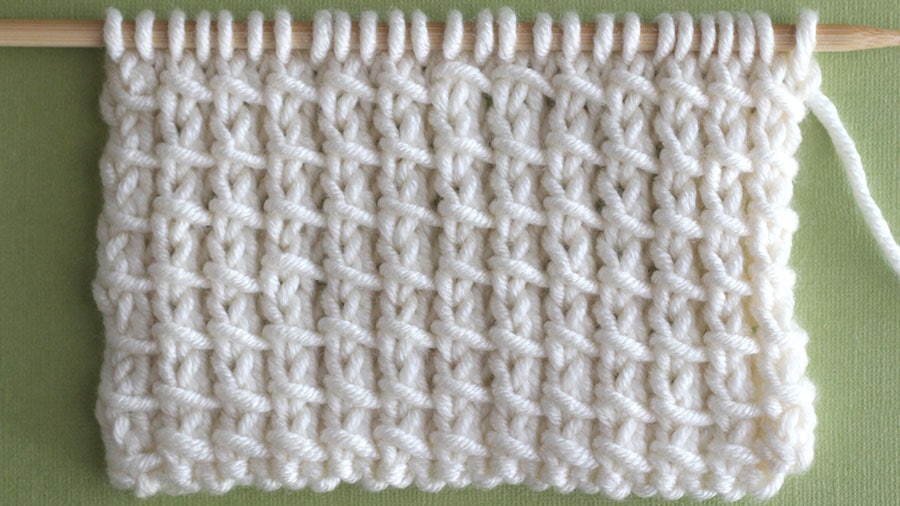 Bamboo Knit Stitch Pattern and Video Tutorial by Studio Knit on YouTube