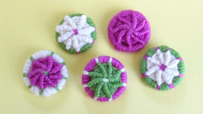 buttons4B-web How to Craft YARN DORSET BUTTONS with instructional video tutorial by Studio Knit