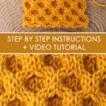 How to Knit the Honeycomb Cable Stitch with Free Written Pattern and Video Tutorial by Studio Knit. #knitstitchpattern #studioknit
