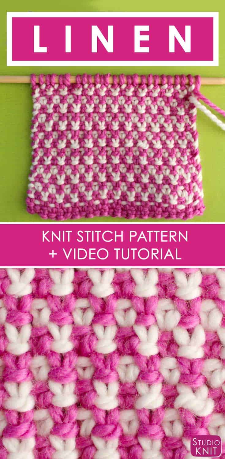 The Linen Stitch Knitting Pattern Studio Knit