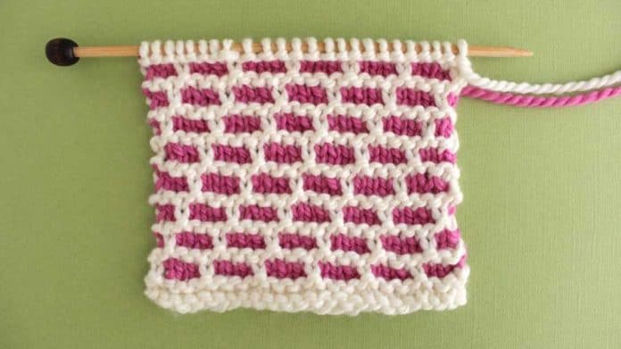 brick-right-web RIGHT SIDE - How to Knit the BRICK Stitch with Free Written Pattern and Video Tutorial by Studio Knit. #knitstitchpattern #studioknit #freeknittingpattern