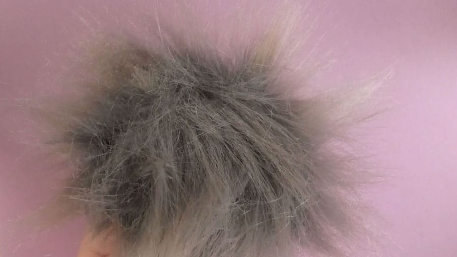 BEFORE COMBING How to Make a Faux Fur Pom-Pom with Studio Knit | DIY Craft