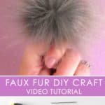 I'm learning how easy and affordable it is to make my own Faux Fur Pom-Poms with Studio Knit #StudioKnit #pompom #diycraftidea #fauxfur