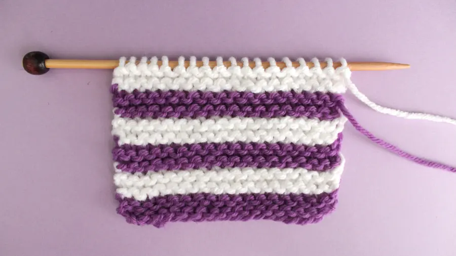 How to Knit Stripes with Studio Knit - Garter Stitch Pattern